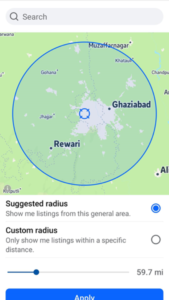 set the radius